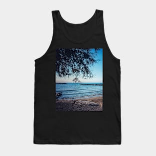 Summer Nature Seaside Horizon Beach Sand Trees Tank Top